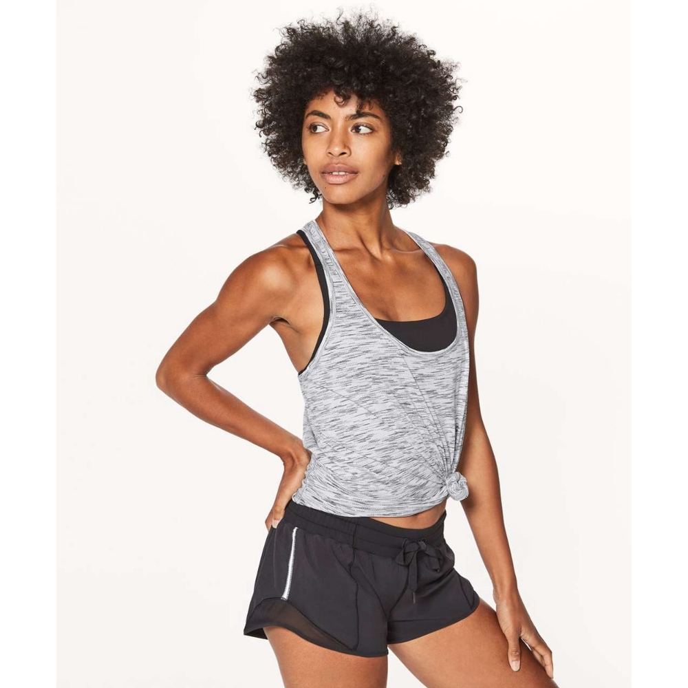 Lululemon Our Sport Tank In Tiger Space Dye Black White